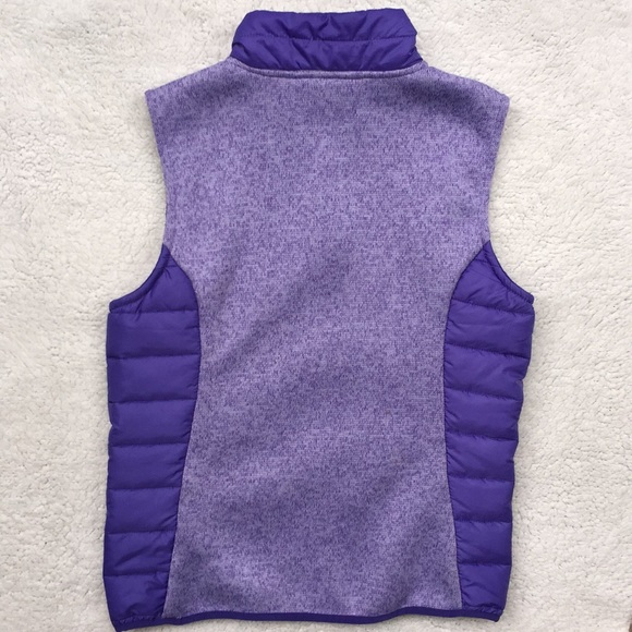 Free Country Purple Outdoor Skii Puffer Vest Warm Ribbed Girls Large 14/16 - Picture 2 of 5